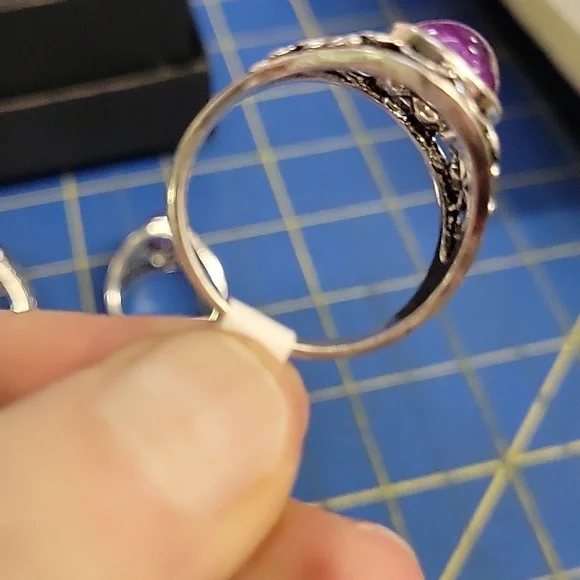 Silver and Purple Ring - Picture 5 of 6